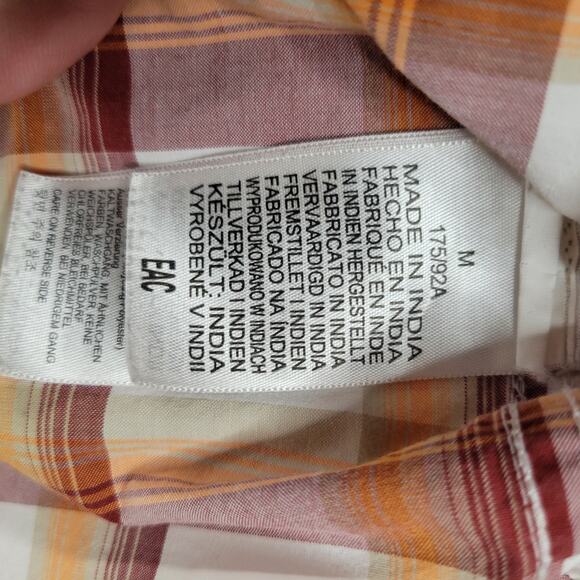 Marmot Button Up Shirt Men's Medium Short Sleeve Plaid Hiking Outdoors Camping - Picture 7 of 12